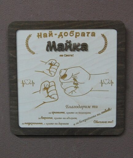 Пано с текст за мама